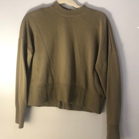 Forever 21 Tops - Army green zipper long sleeve